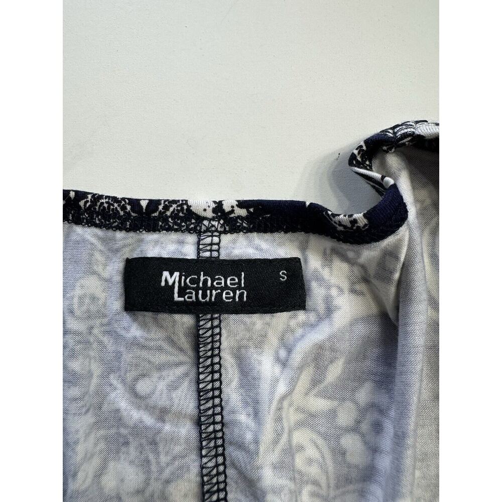 NWT Michael Lauren x Revolve Blue & White Paisley Print Mini Dress Size Small S - Picture 3 of 7